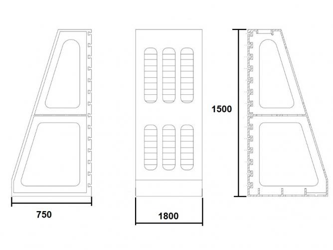 1800x750 H=1500
